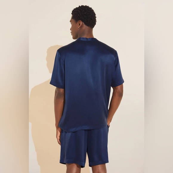 Eberjey Charles Washable Silk Short PJ Set - Picture 3 of 4